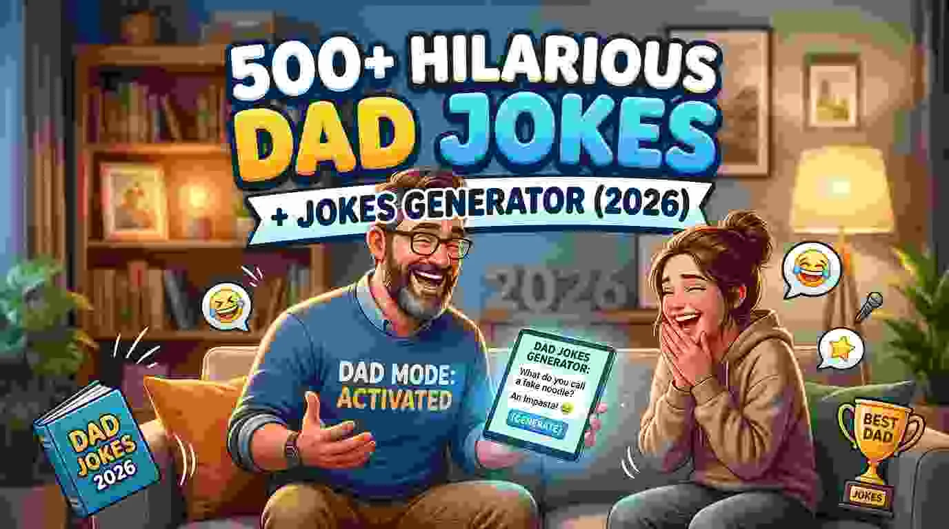 Hilarious DAD Jokes + Jokes Generator