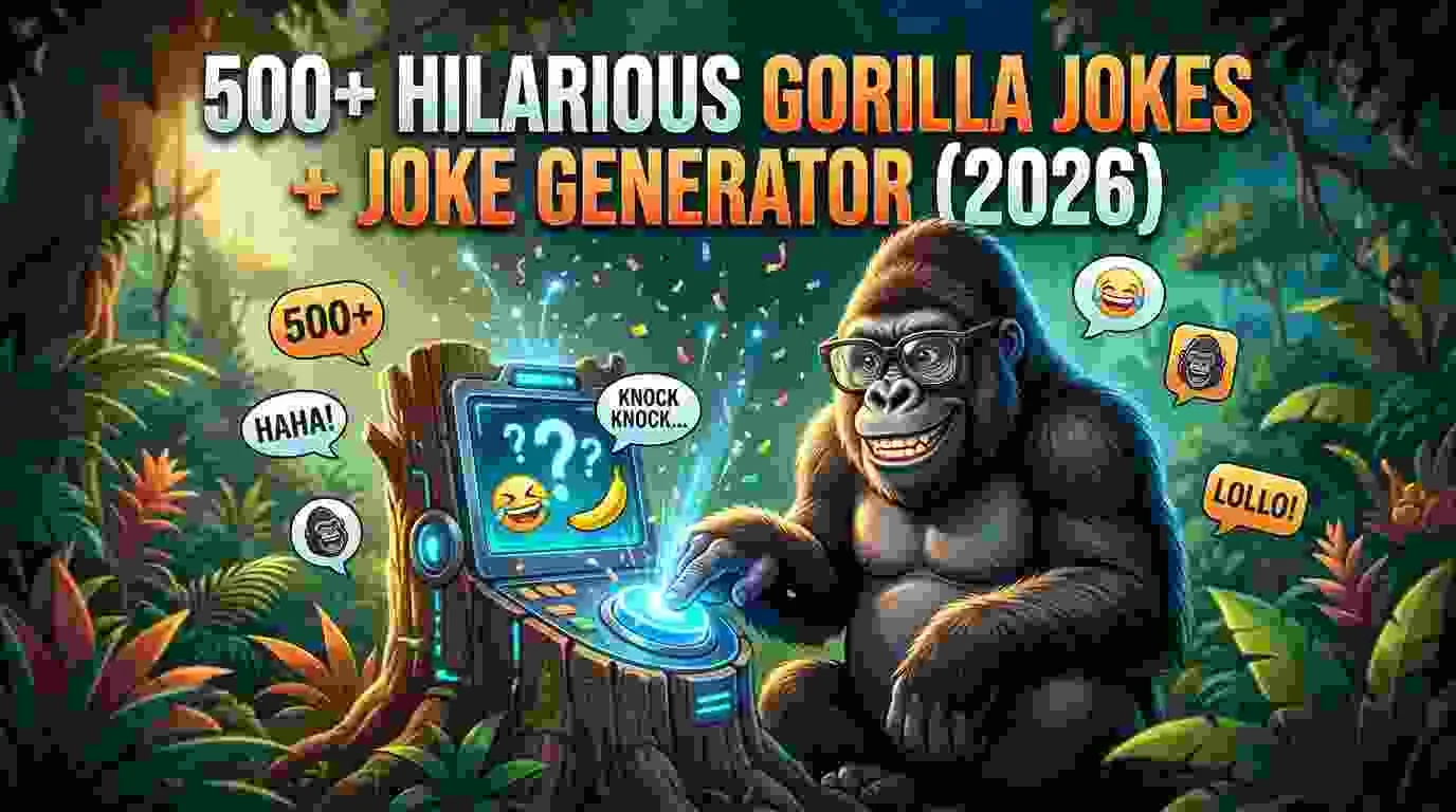 Hilarious Gorilla Jokes + Joke Generator (2026)